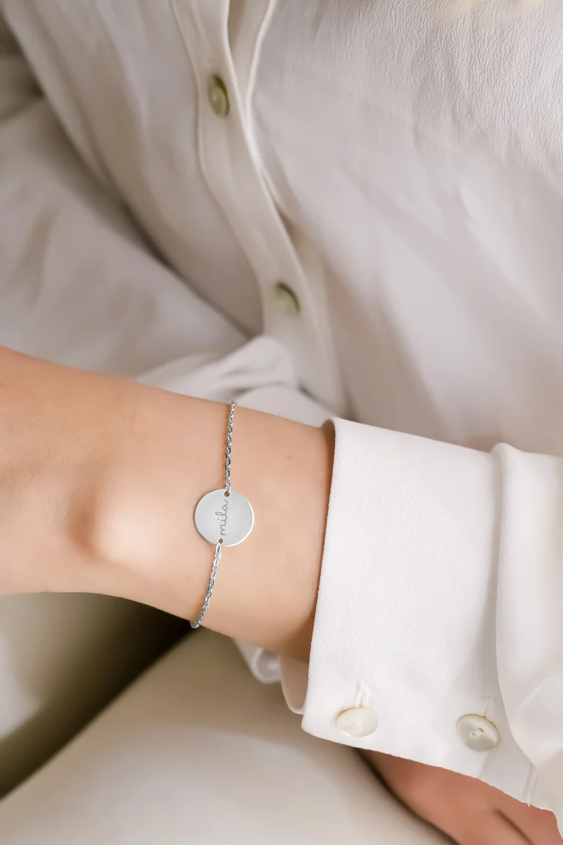 Coin Armband - Zilver - Gepersonaliseerde Armband