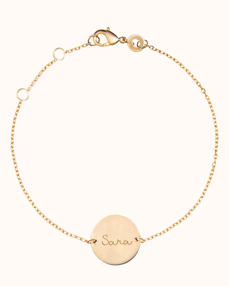 Coin Armband met naam - Verguld - Gepersonaliseerde Armband