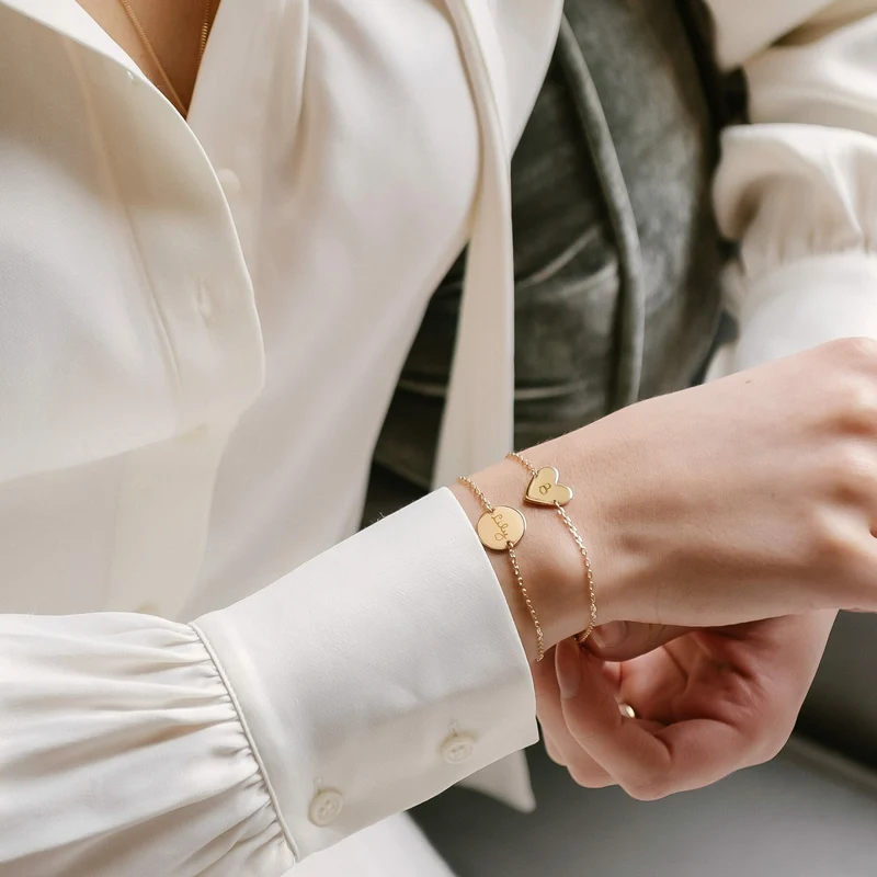 Coin Armband met naam - Verguld - Gepersonaliseerde Armband