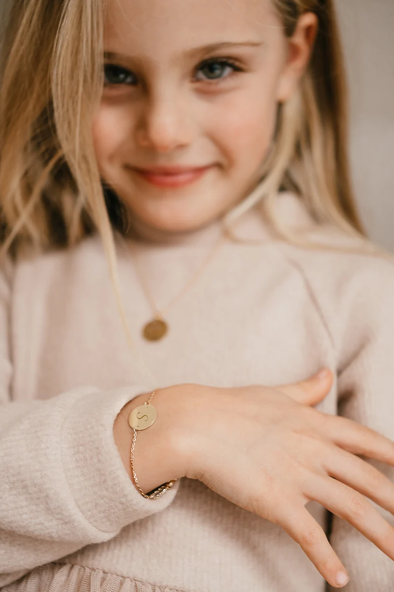 Coin Armband met naam - Verguld - Gepersonaliseerde Armband