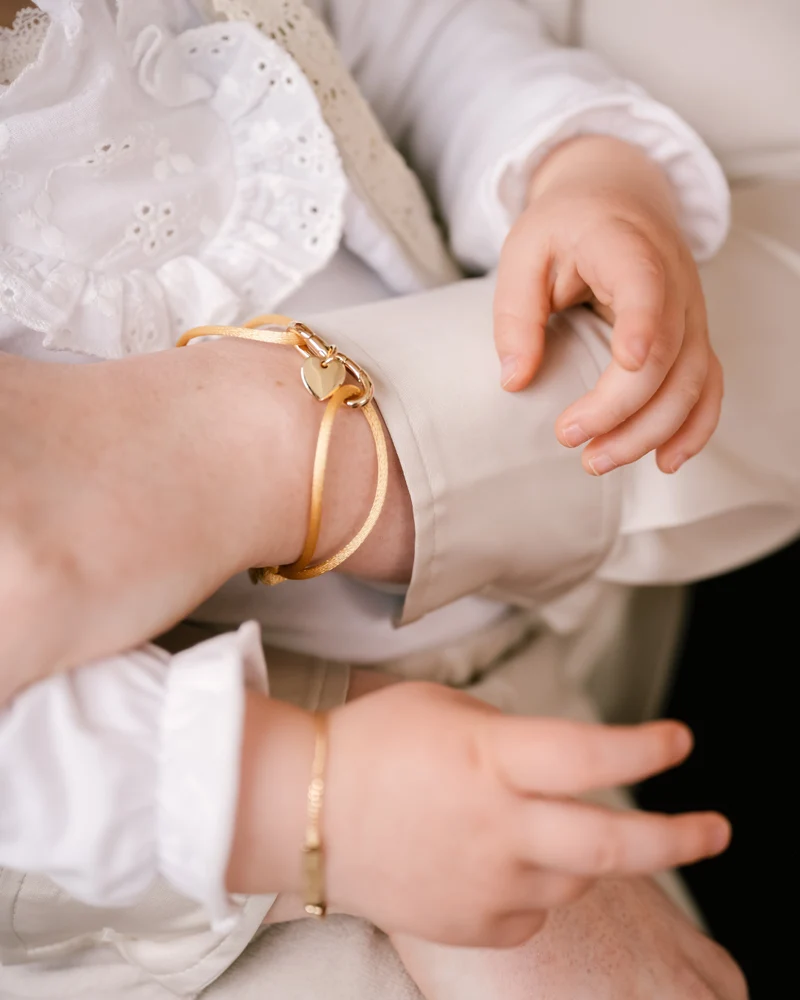 Double Mon Chéri Armband - Verguld - Gepersonaliseerde Armband