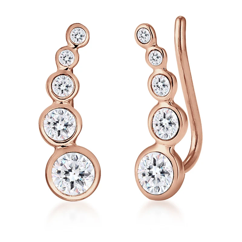 Ear Climber | Mit Kristallen von Swarovski® (Weiß)