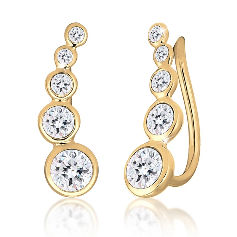 Ear Climber | Mit Kristallen von Swarovski® (Weiß)