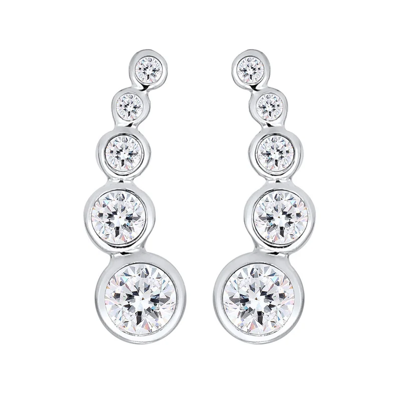 Ear Climber | Mit Kristallen von Swarovski® (Weiß)