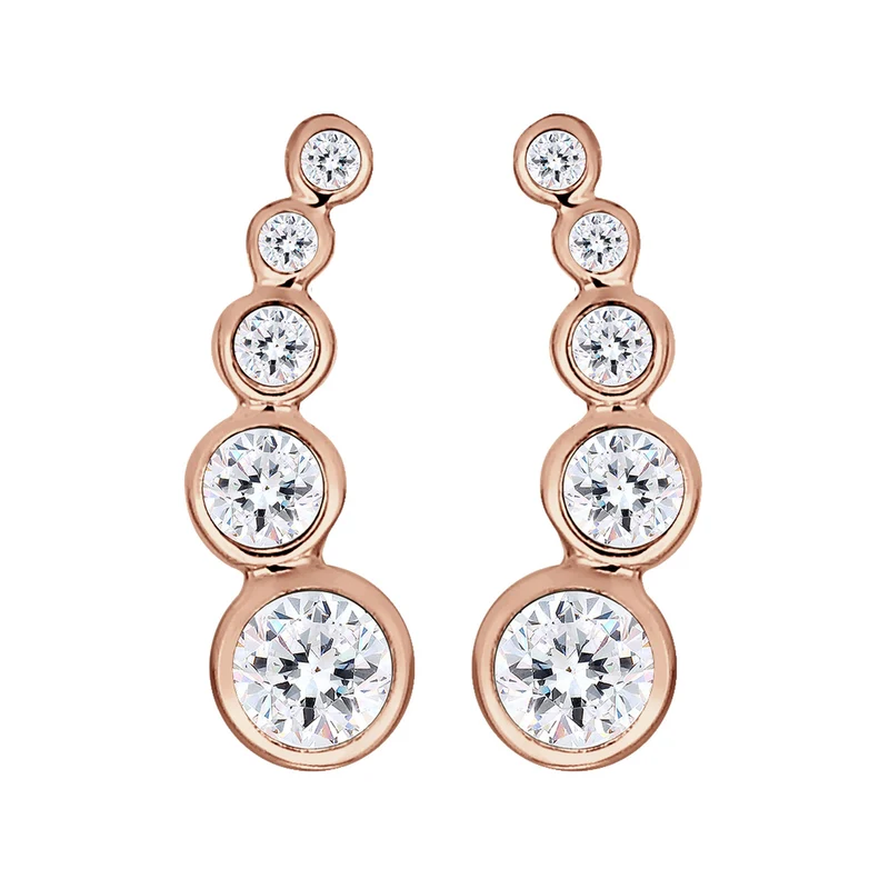 Ear Climber | Mit Kristallen von Swarovski® (Weiß)