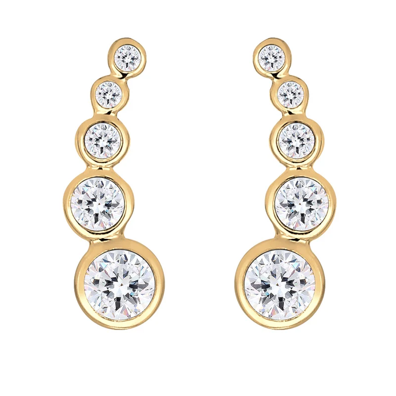 Ear Climber | Mit Kristallen von Swarovski® (Weiß)