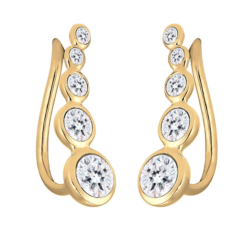 Ear Climber | Mit Kristallen von Swarovski® (Weiß)