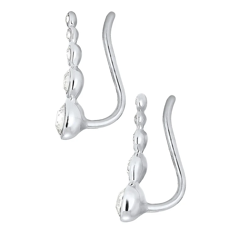 Ear Climber | Mit Kristallen von Swarovski® (Weiß)