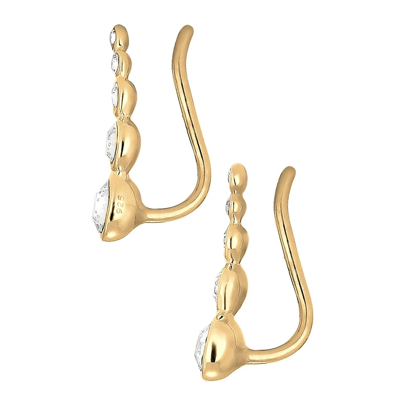 Ear Climber | Mit Kristallen von Swarovski® (Weiß)