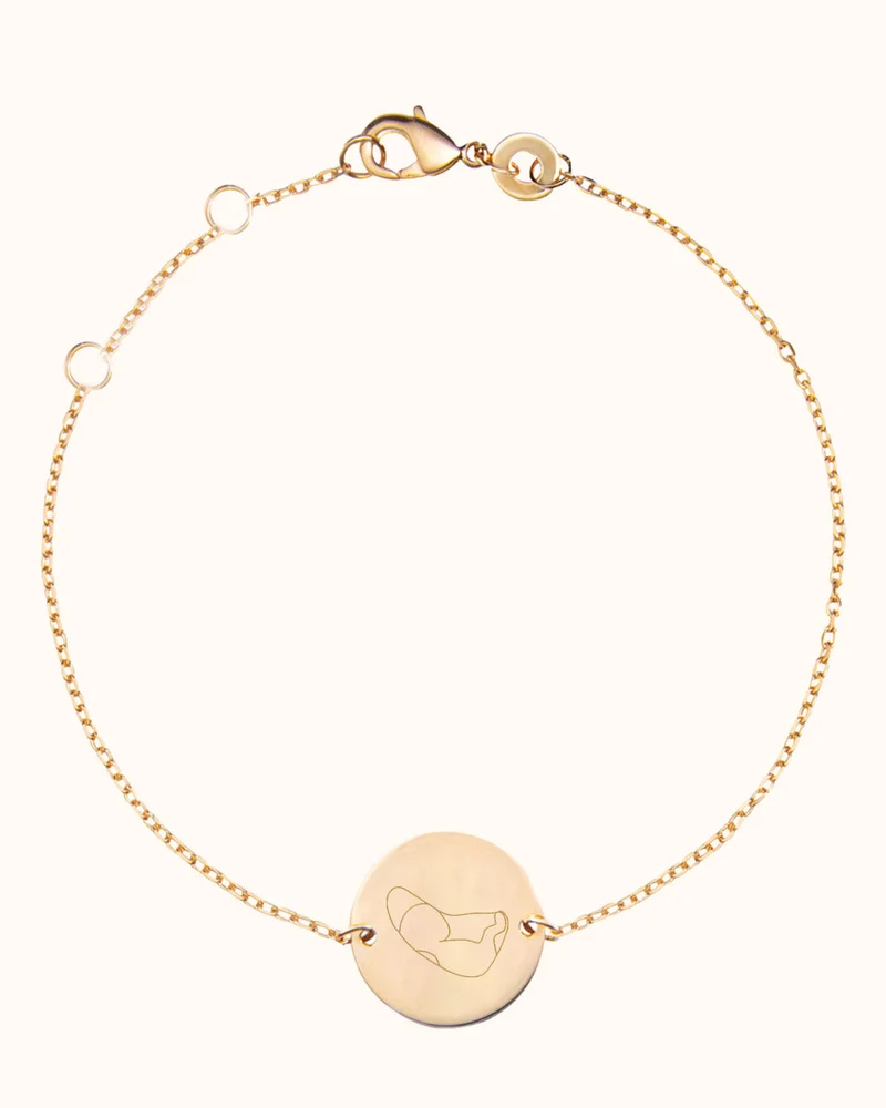 Echo Illustratie Coin Armband - Verguld - Gepersonaliseerde Armband