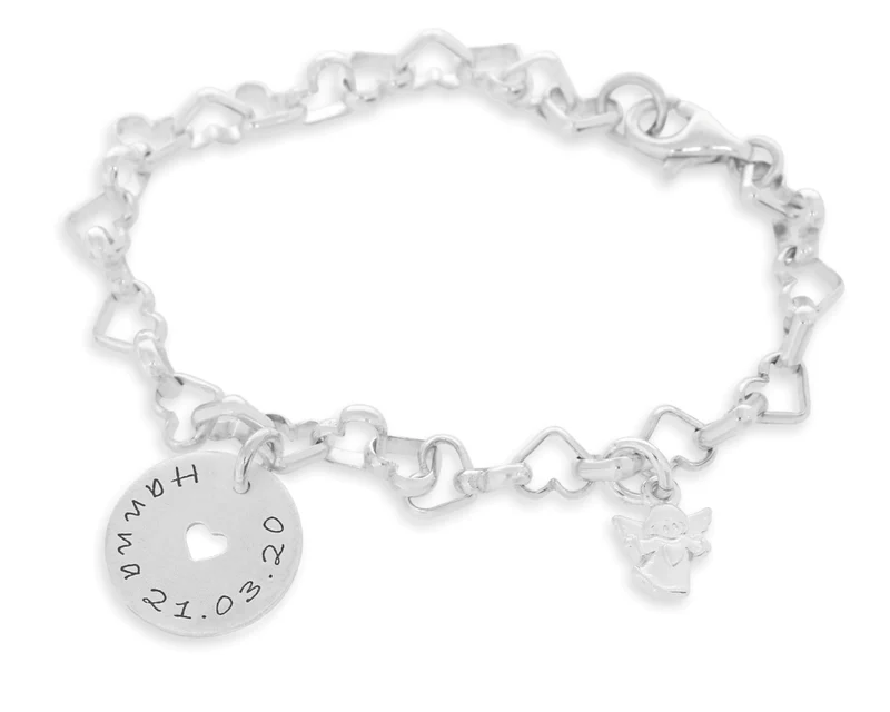 Taufschmuck mit Engel Namengravur 925 Silber