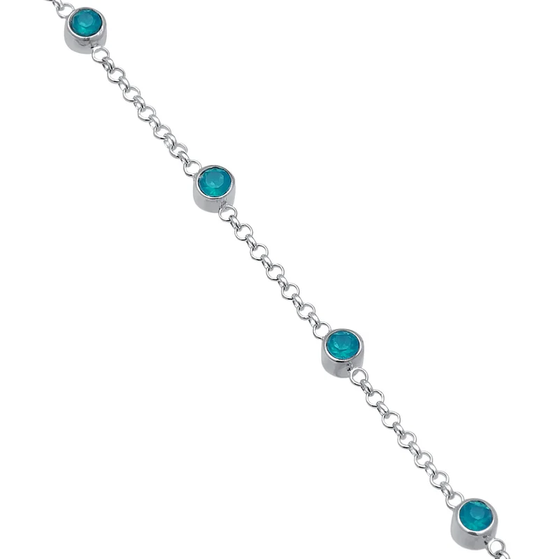 Armband Handchain | Kristalle (Grün)