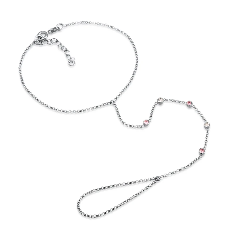 Handkette | Mit Kristallen von Swarovski® (Rosé, Weiß)