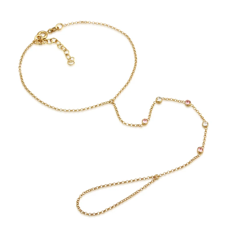 Handkette | Mit Kristallen von Swarovski® (Rosé, Weiß)