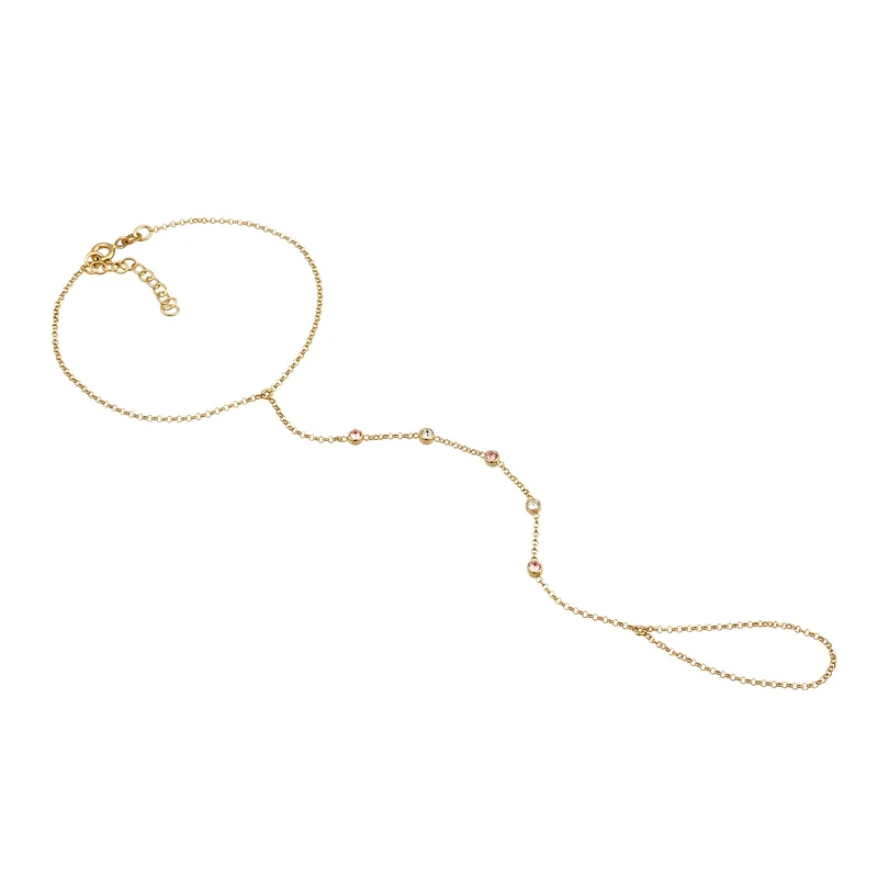 Handkette | Mit Kristallen von Swarovski® (Rosé, Weiß)