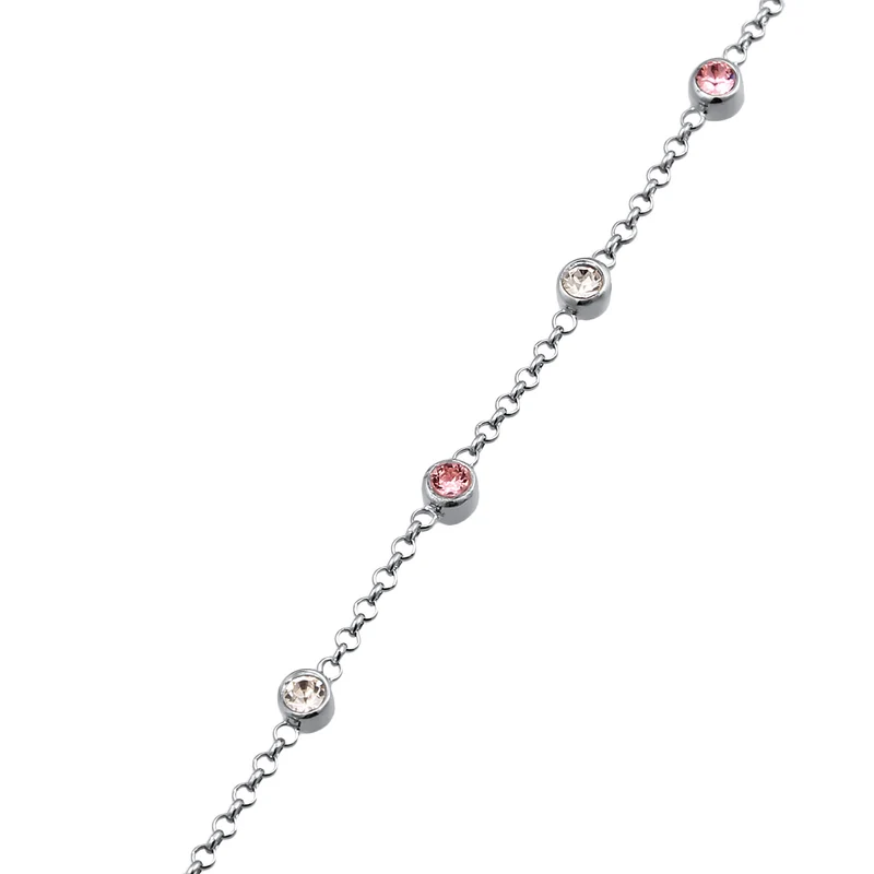 Handkette | Mit Kristallen von Swarovski® (Rosé, Weiß)