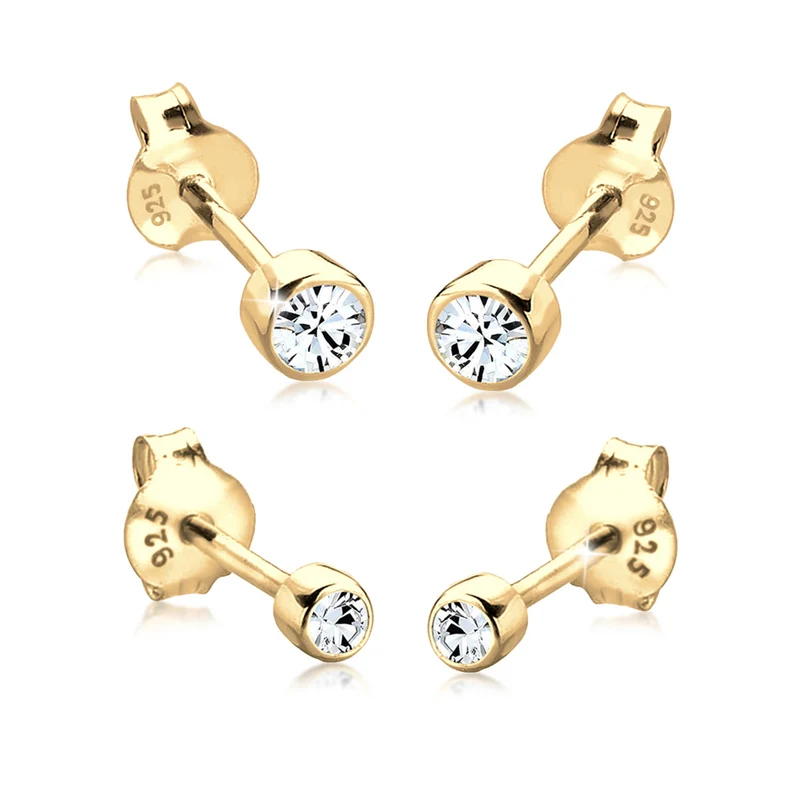 Ohrringset Basic | Mit Kristallen von Swarovski® (Weiß)