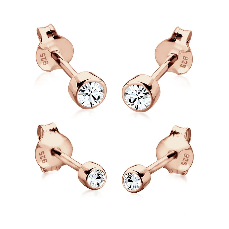 Ohrringset Basic | Mit Kristallen von Swarovski® (Weiß)