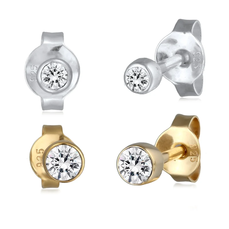 Ohrringset Basic | Mit Kristallen von Swarovski® (Weiß)