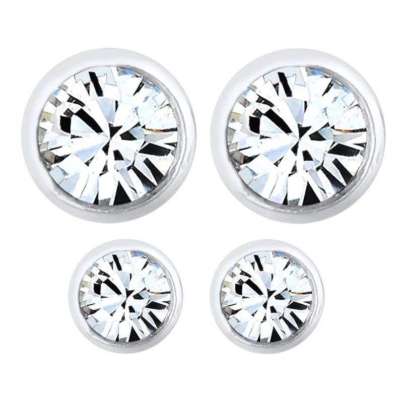 Ohrringset Basic | Mit Kristallen von Swarovski® (Weiß)