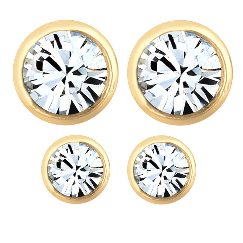 Ohrringset Basic | Mit Kristallen von Swarovski® (Weiß)
