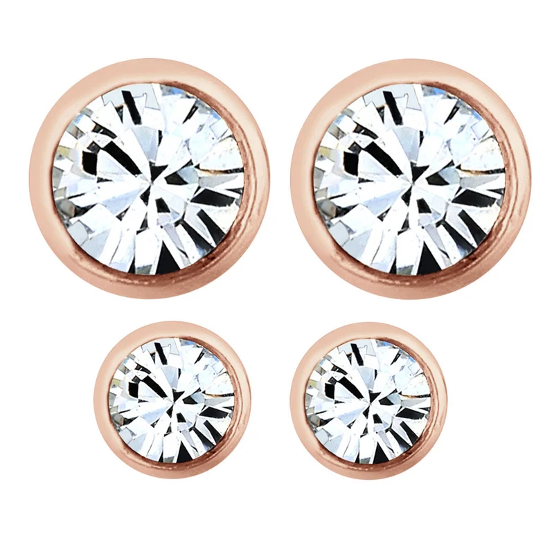 Ohrringset Basic | Mit Kristallen von Swarovski® (Weiß)