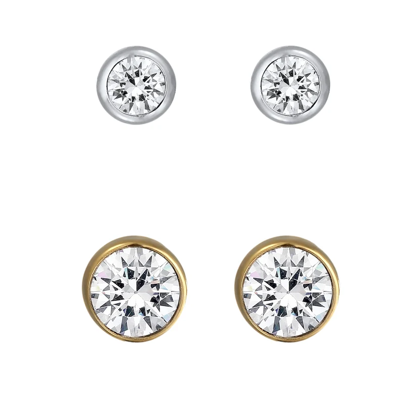 Ohrringset Basic | Mit Kristallen von Swarovski® (Weiß)