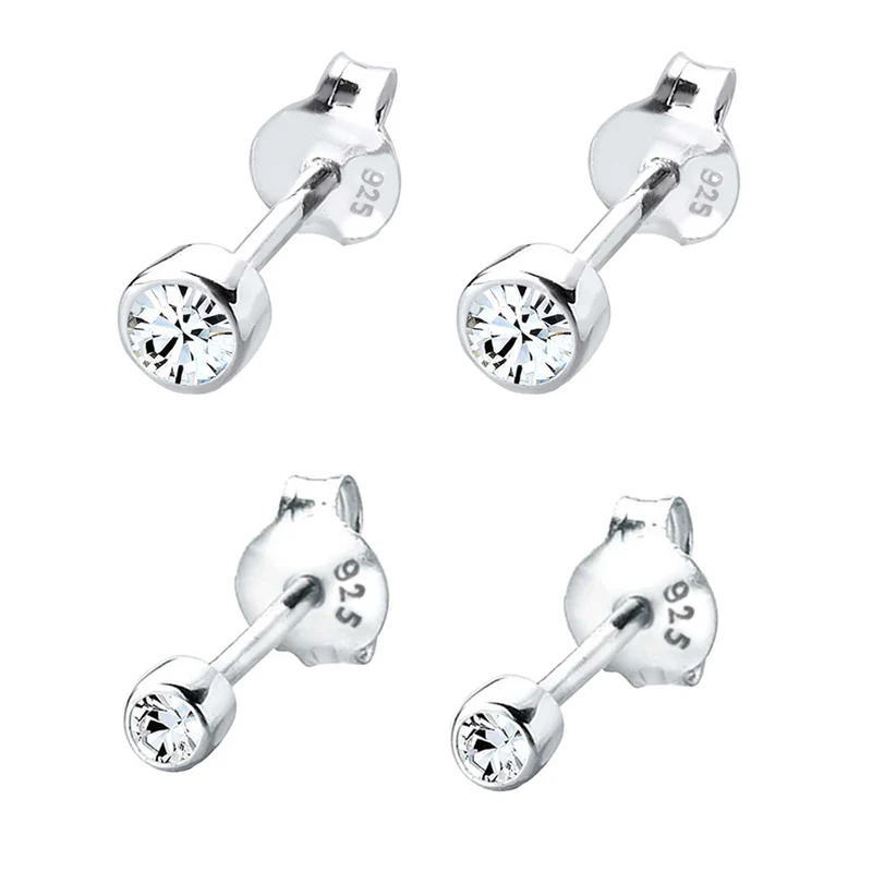 Ohrringset Basic | Mit Kristallen von Swarovski® (Weiß)