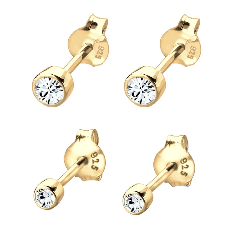 Ohrringset Basic | Mit Kristallen von Swarovski® (Weiß)