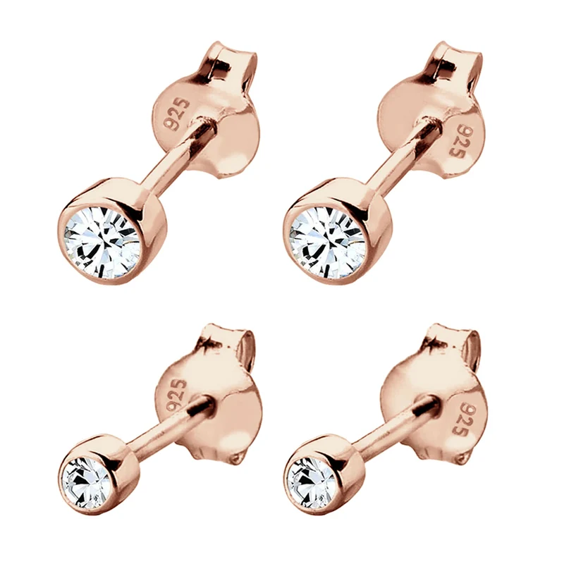 Ohrringset Basic | Mit Kristallen von Swarovski® (Weiß)
