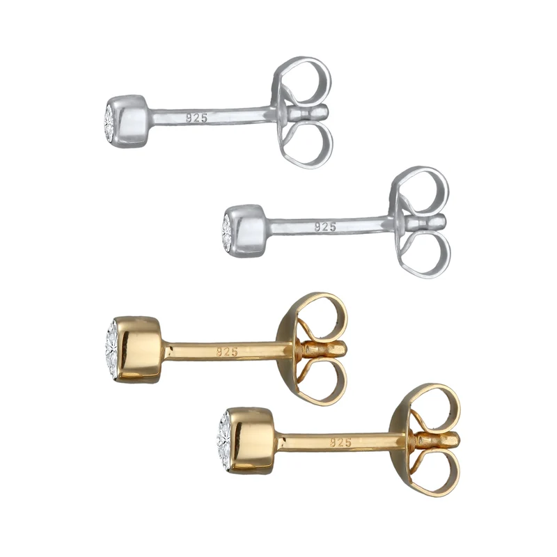 Ohrringset Basic | Mit Kristallen von Swarovski® (Weiß)