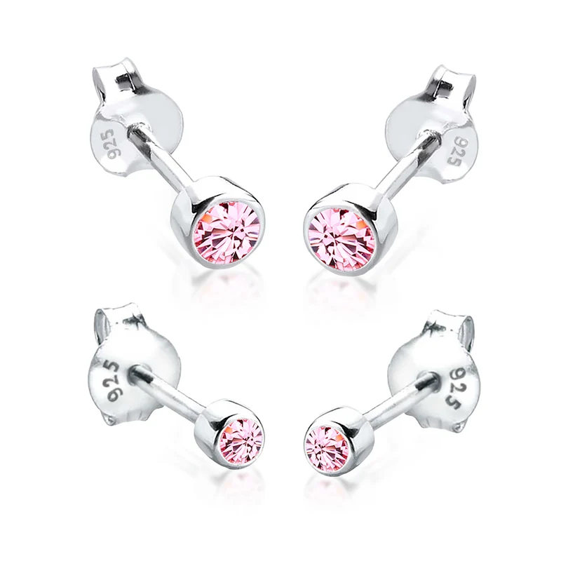 Ohrringset Basic | Mit Kristallen von Swarovski® (Rosa)