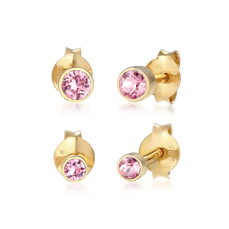 Ohrringset Basic | Mit Kristallen von Swarovski® (Rosa)