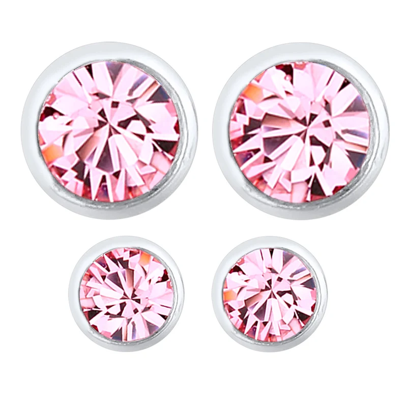 Ohrringset Basic | Mit Kristallen von Swarovski® (Rosa)