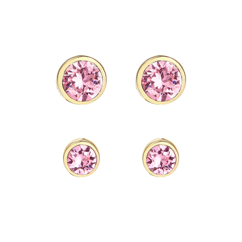 Ohrringset Basic | Mit Kristallen von Swarovski® (Rosa)