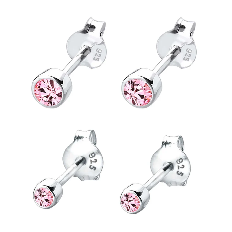 Ohrringset Basic | Mit Kristallen von Swarovski® (Rosa)