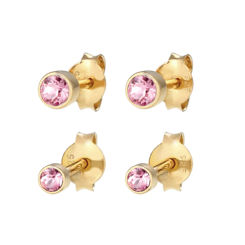 Ohrringset Basic | Mit Kristallen von Swarovski® (Rosa)
