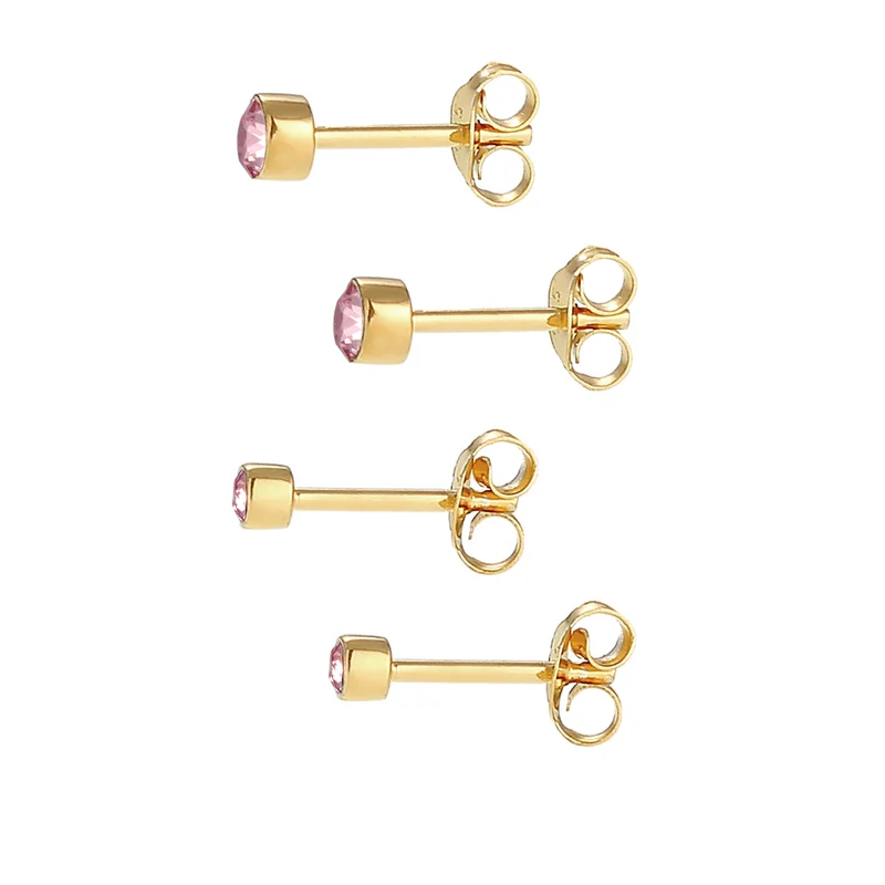 Ohrringset Basic | Mit Kristallen von Swarovski® (Rosa)