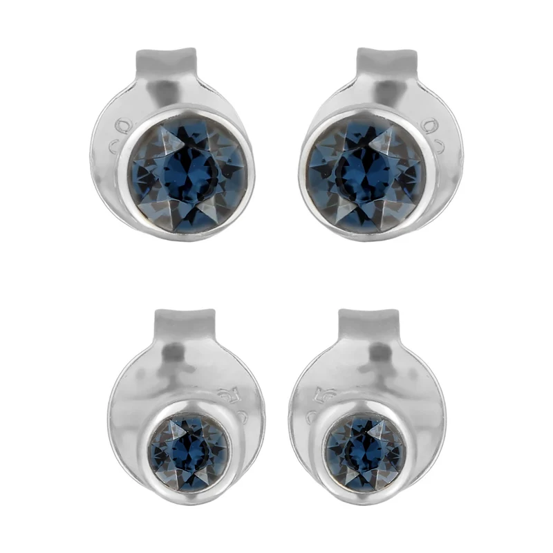 Ohrsteckerset | Glas Kristalle (Blau)