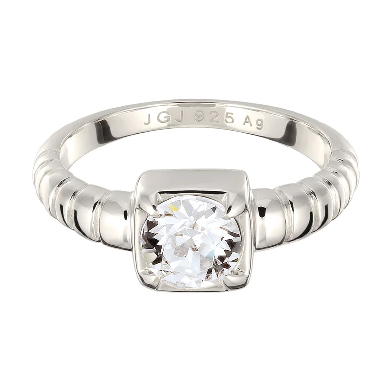 Solitär-Ring | Swarovski Kristalle (Weiß)