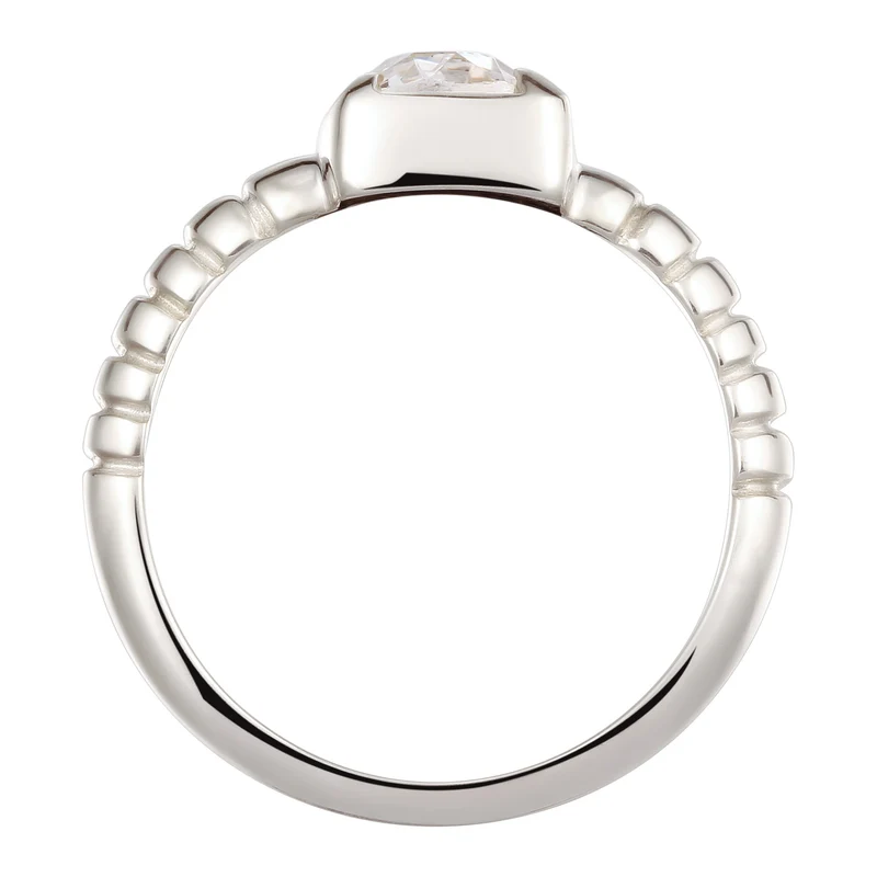 Solitär-Ring | Swarovski Kristalle (Weiß)