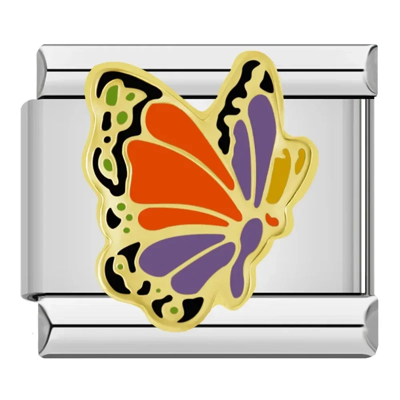Schmetterling Bunt Silber & Gold