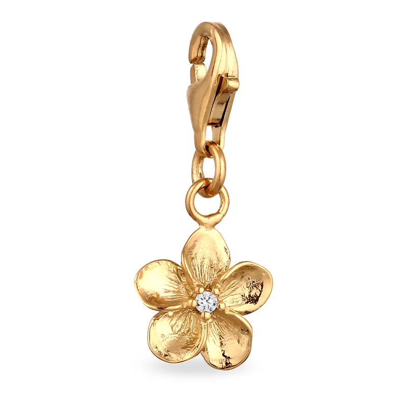 Charm Frangipani Blume | Zirkonia (Weiß)