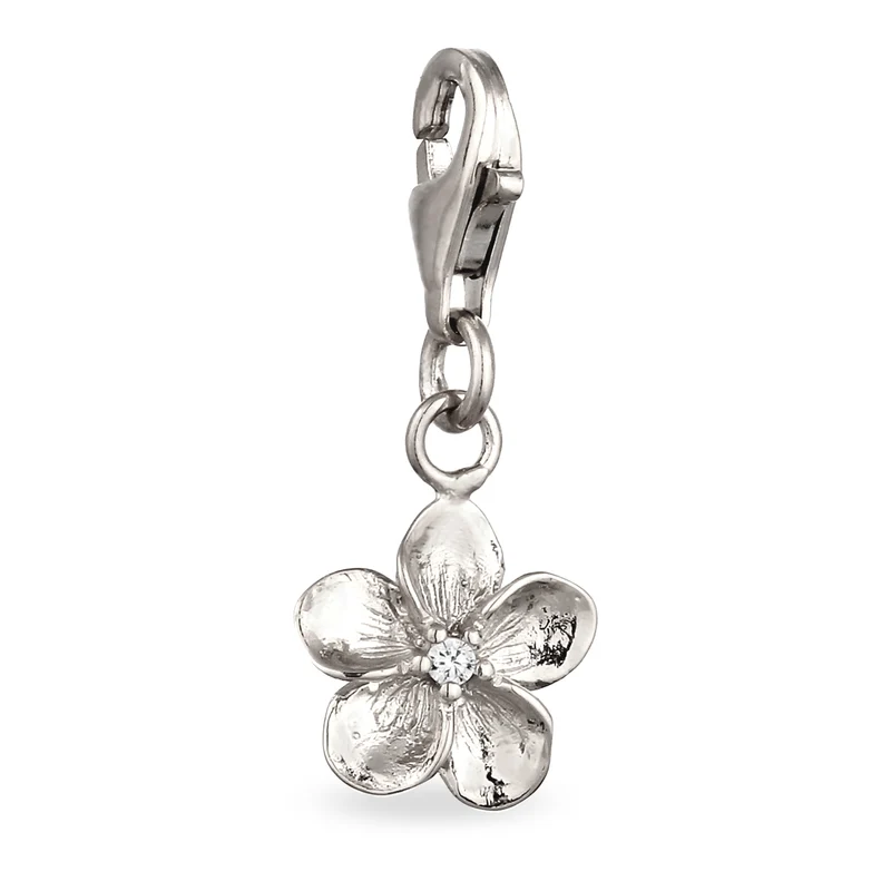 Charm Frangipani Blume | Zirkonia (Weiß)