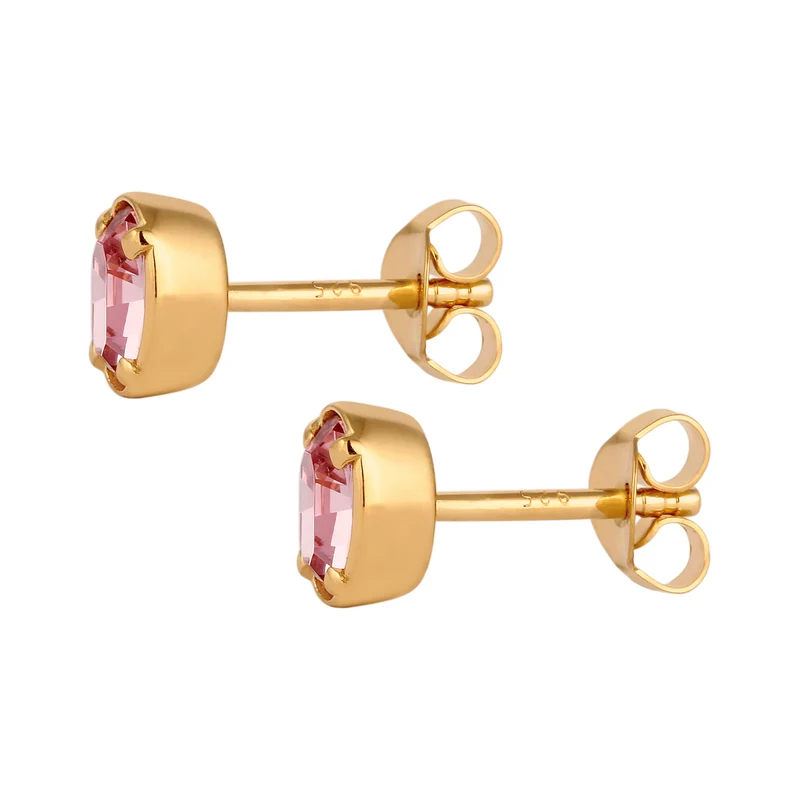 Ohrstecker Oval | Mit Kristallen von Swarovski® (Pink)