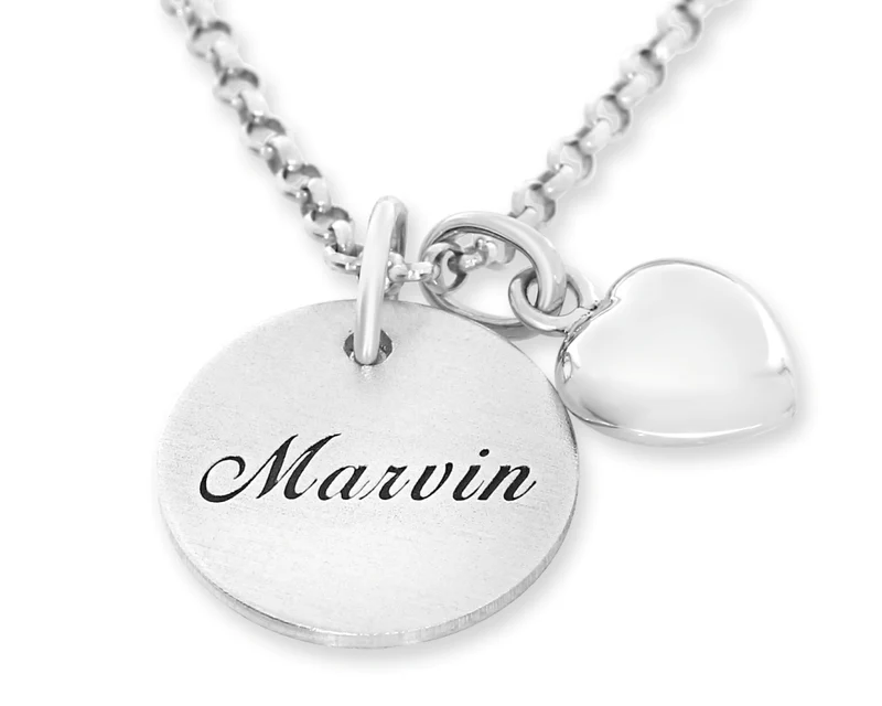 NAMENSKETTE HERZ ANHÄNGER 925 SILBER DAMEN HALSKETTE NAME MUTTER MAMA OMA