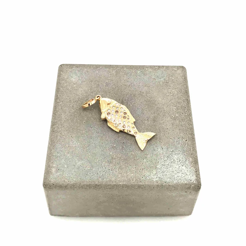 Schmuckanhänger Fisch Roségold 750 mit Brillanten