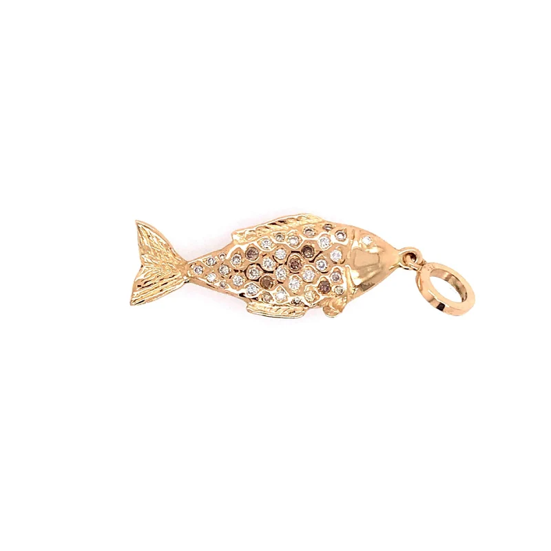 Schmuckanhänger Fisch Roségold 750 mit Brillanten