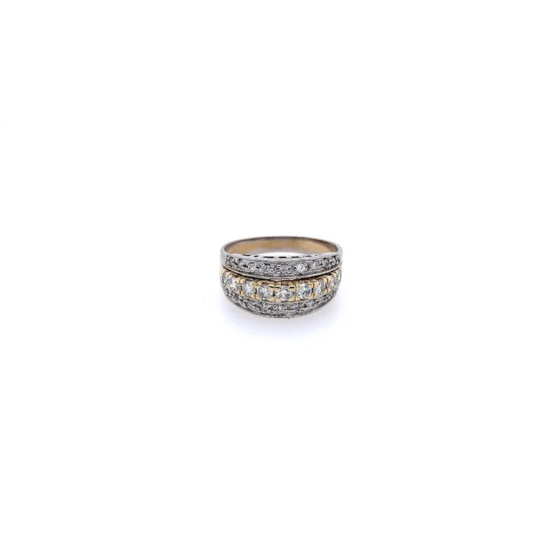 Ring Bicolor Gold 585 mit Brillanten