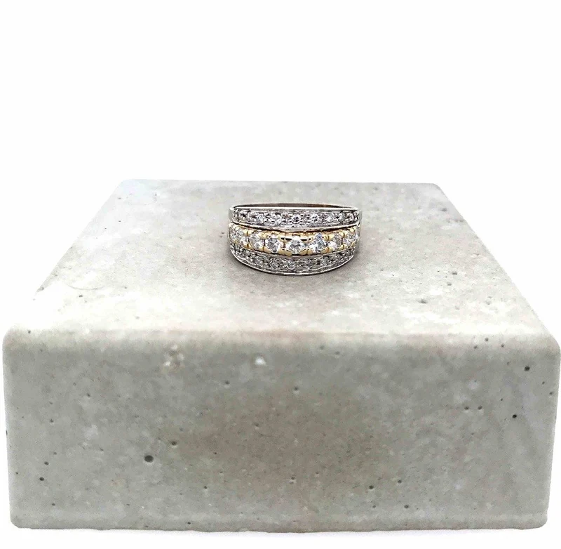 Ring Bicolor Gold 585 mit Brillanten